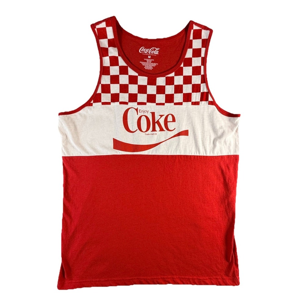 Officially Licensed‎ Coca-Cola Checkerboard Pattern ENJOY COKE Sleeveless Tank M